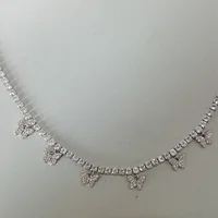 

Cubic Zirconia Trend Hip Hop Men's Necklace with Butterfly Tennis Chain