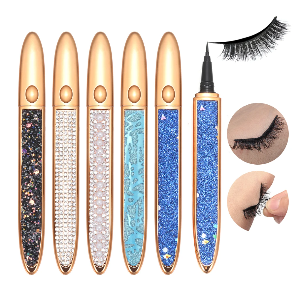 

waterproof smooth sticky liquid tube rose gold eyeliner lash glue eyelashes pen eyeliner pen