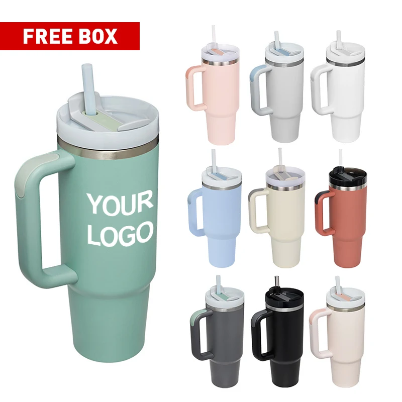 

Travel camping custom logo adventure double-wall stainless steel 30oz 40oz outdoor mugs 40 oz tumbler with handle lids straw