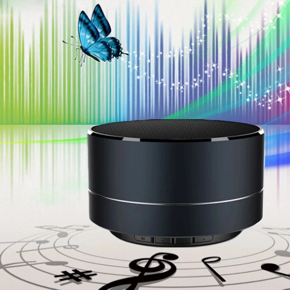 

For iPhone 12 High Quality A10 Outdoor Wireless Speaker Mini Portable Loud Home Theater Vibration Speakers With Mic, Red,pink,blue,green,silver,black,gold,yellow