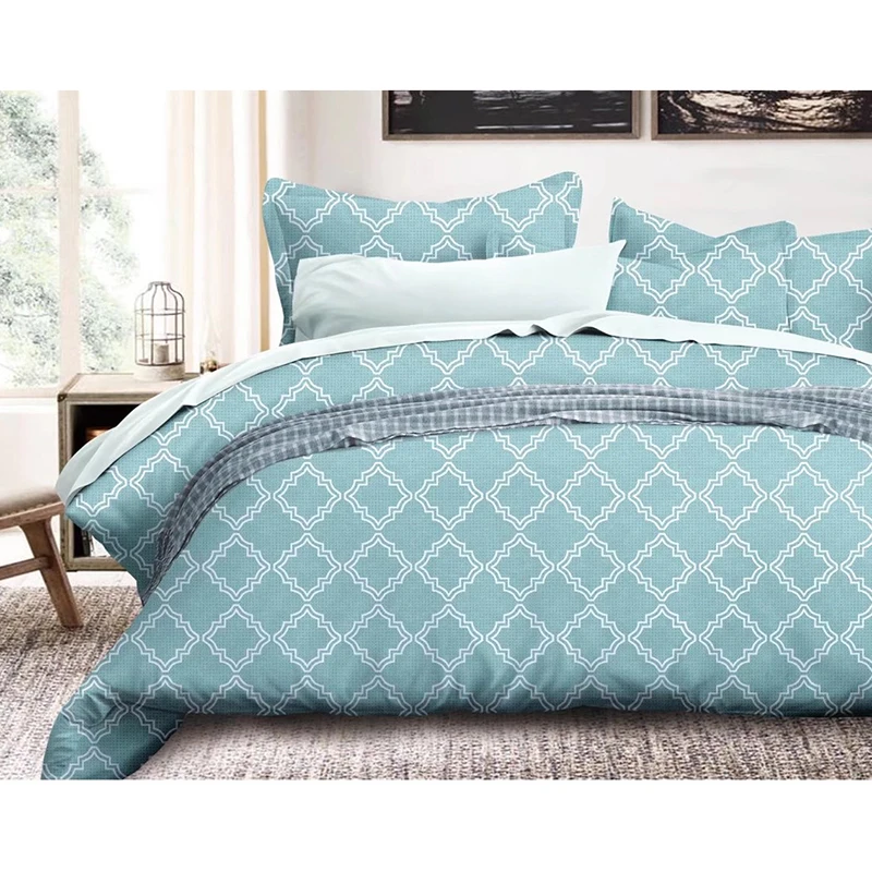 Utopia Bedding Printed Comforter Set (queen,Grey) With 2 Pillow Shams