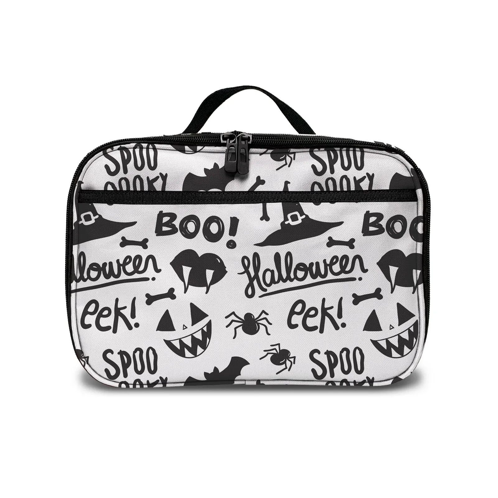 

Fashion Witch Pumpkin Pattern Print School Lunch Bags Custom Design Halloween Children's Lunch Bags Wholesale Student Lunch Bag