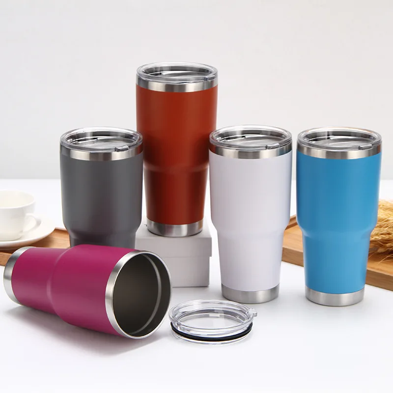 

Silk Screen Printed Blanks Bulk Black Thermoses Mugs Temperature Control Mug with Lid Tumbler Thermal Cups Wholesale Metal, As is or customized