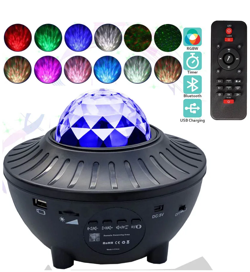 Hot Selling Smart Bluetooth Remote Romantic RGB Projection Light Christmas Party LED Starlight