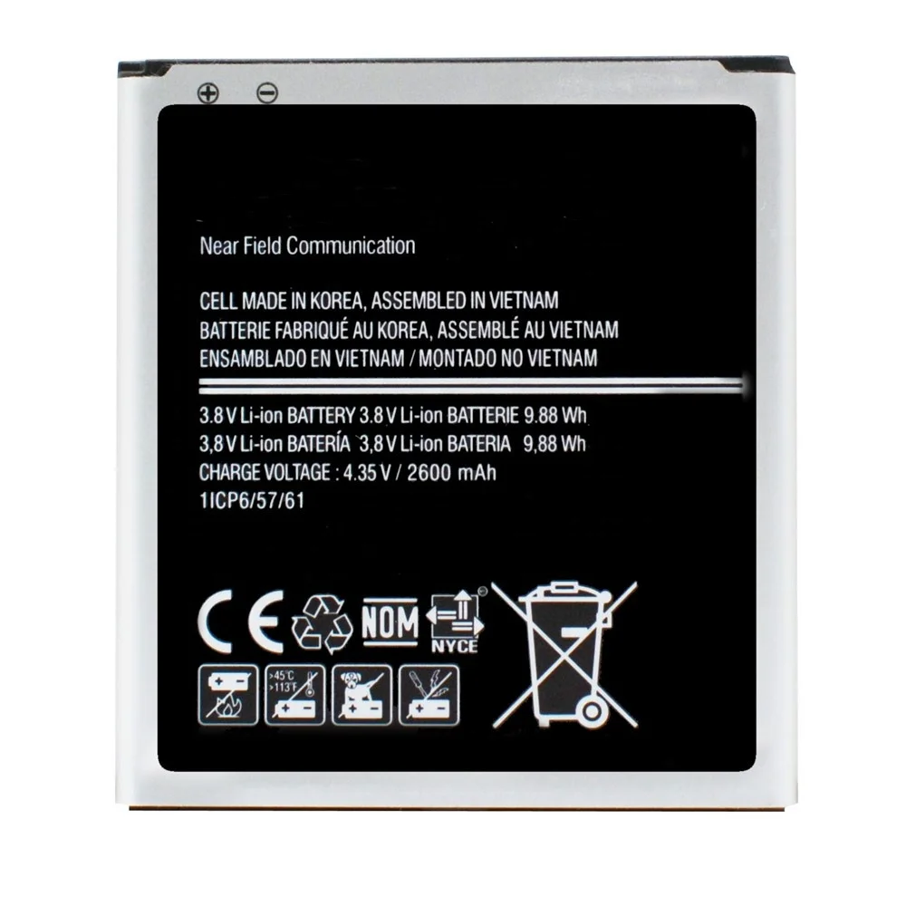 

Spare Batteries EB-BG530BBE for Samsung Galaxy Grand Prime G530 G530F G5308W G531 G531F G531H J3 2016 j3 2015 J5 2015 2600mAh