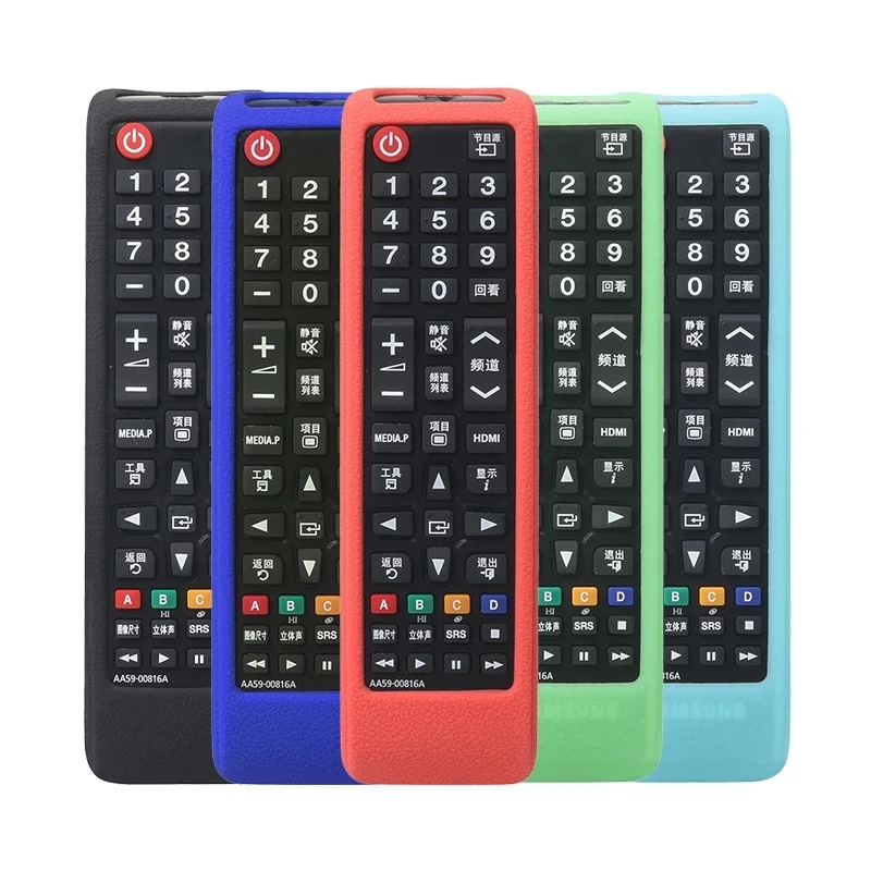 

SIKAI Silicone TV Remote Control Case Cover Sleeve for Samsung AA59-00816A 00813A 00611A 752A Remote Control Case for Samsung, Black,red,blue,fluorescent blue,fluorescent green,see as the pics