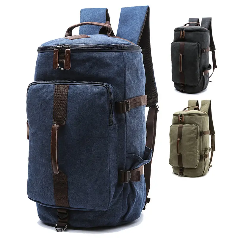 

High quality outdoor travel backpack canvas foldable duffel bag