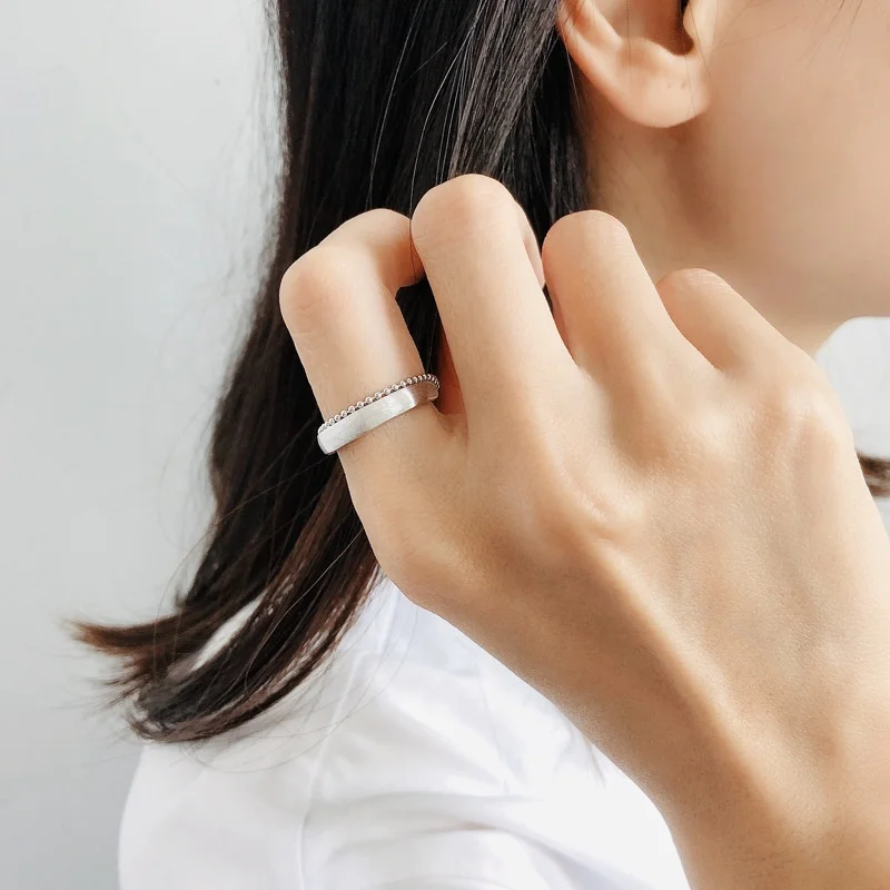 

100% 925 sterling silver Hot Style Simple Retro Vintage Open Rings Women Jewelry