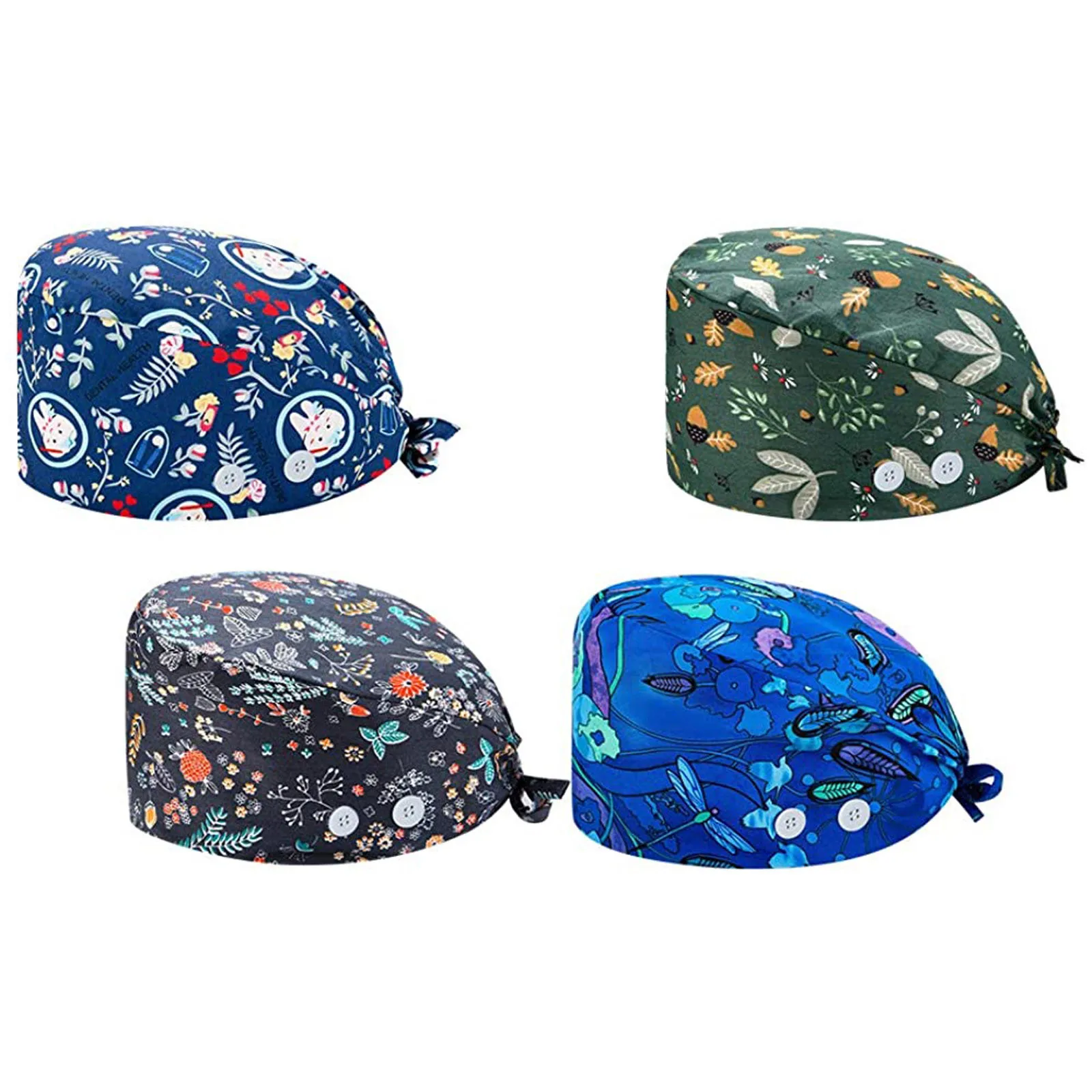 

Working Hat Cap with 4buttons & Sweatband for Women Men