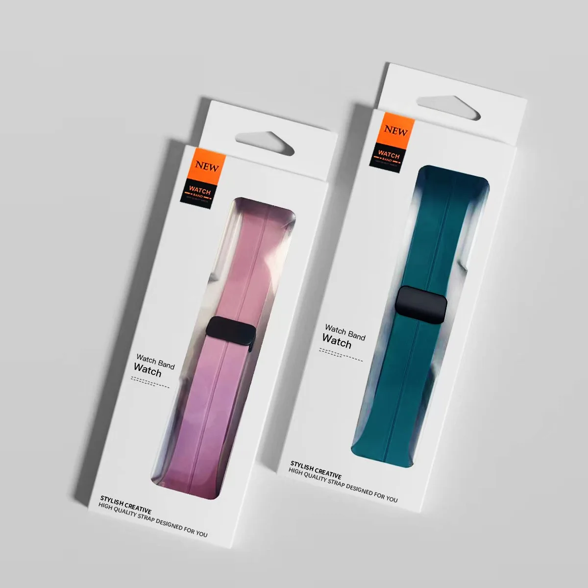 

Factory Direct Sale Customizable Rubber Watch Strap Packaging Box For Apple Smart Watch BandPaper Package