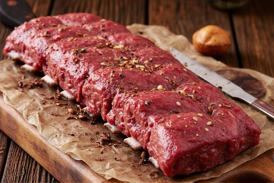 Platter of smoked beef ribs with sides