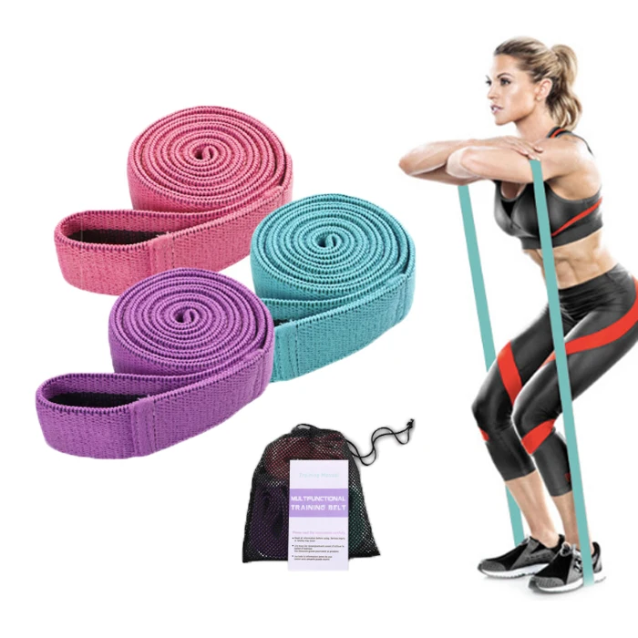 

Heavy Duty Stretch Elastic Workout Pull Up Fabric Long Resistance Bands Set of 3
