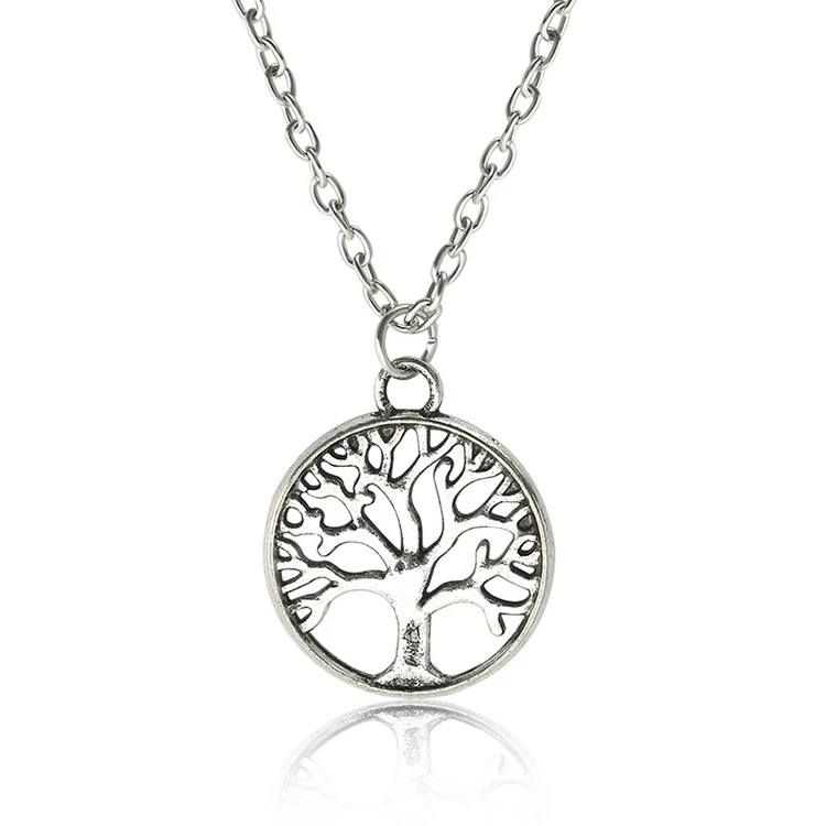 Retro Life Tree Pendant Personality Peace Tree Clavicle Chain Necklace Women Female Ornaments  Necklace Women
