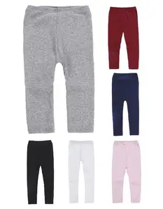 2020 newborn infant autumn winter plain knit tight kids tight pencil cotton ribbon leggings pants 2