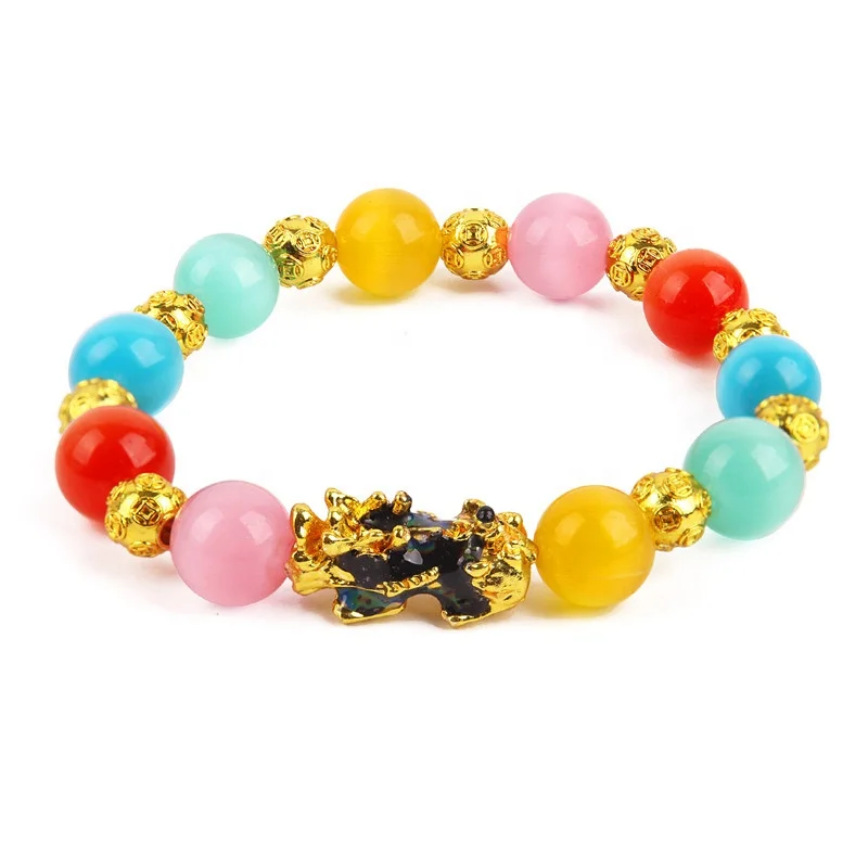 

Fashion new Fine Vietnam Alluvial Gold Bracelet Female Lucky Jewelry Natural Green Elastic heat discoloration Gold Bracelet, Picture