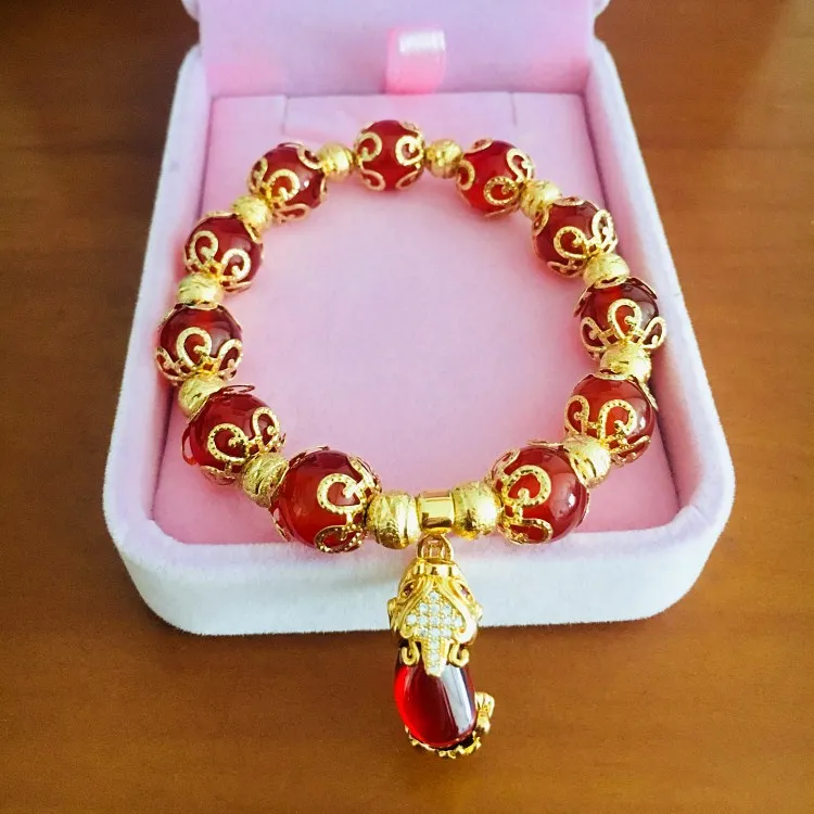 

Opal Pixiu BraceletGold Plated Agate Bracelet Exquisite Craftsmanship Gold Ladies Jewelry