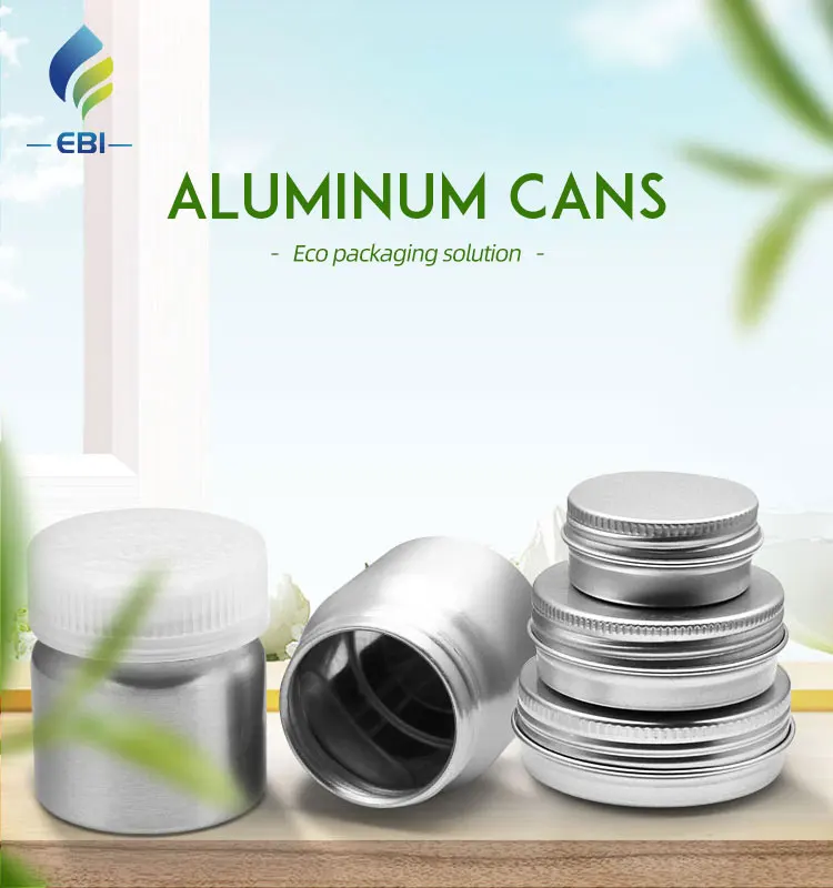 Customized Personal Logo 1oz aluminum tin BOX WITH WINDOW cosmetic jar