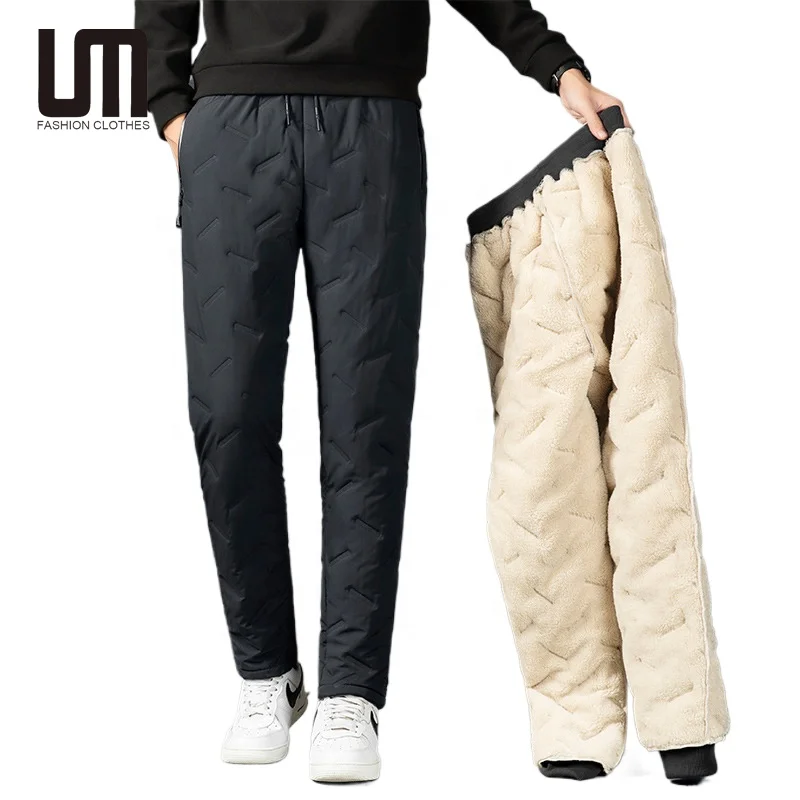Liu Ming Men's Winter Sweatpants Joggers Hot Selling Thick Warm Lambswool Plus Size Casual Mid Waist Trousers-Wholesale
