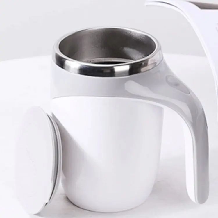 

Wholesale 380ML Custom Logo Automatic Magnetic Self Stirring Mixing Coffee Cup Travel Stainless Steel Coffee Mug With Lid, Customized color accepted