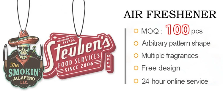
Cheap Promotional Custom Paper Car Air Freshener Hanging 