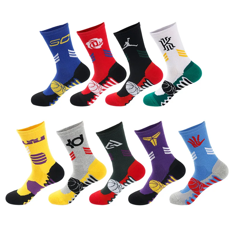

Wholesale custom cotton sweat-absorbent designer basketball team crew men's sport socks, Custom color