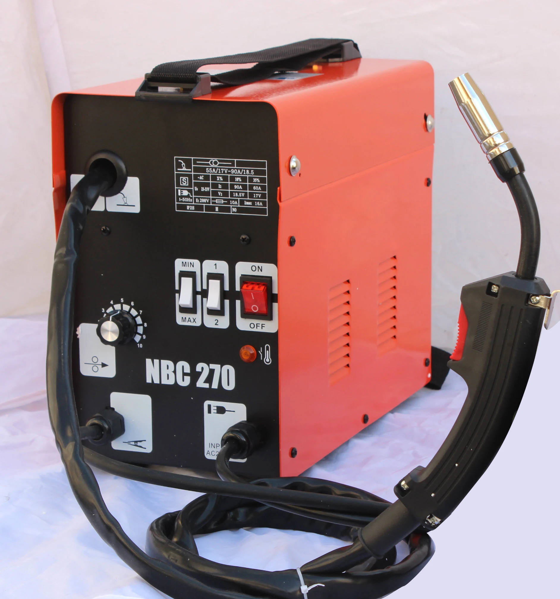 nbc-200/270 无气体可接受无气助焊剂迷你 mig 焊机/迷你 mig 焊机