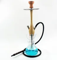 

New design wooden stem good price glass sheesha hookah