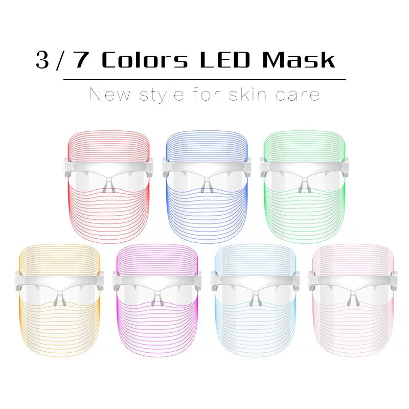 

7 colors ledmask maschera beauty care korea wireless facial colorful light therapy mascara masque led therapy light face mask
