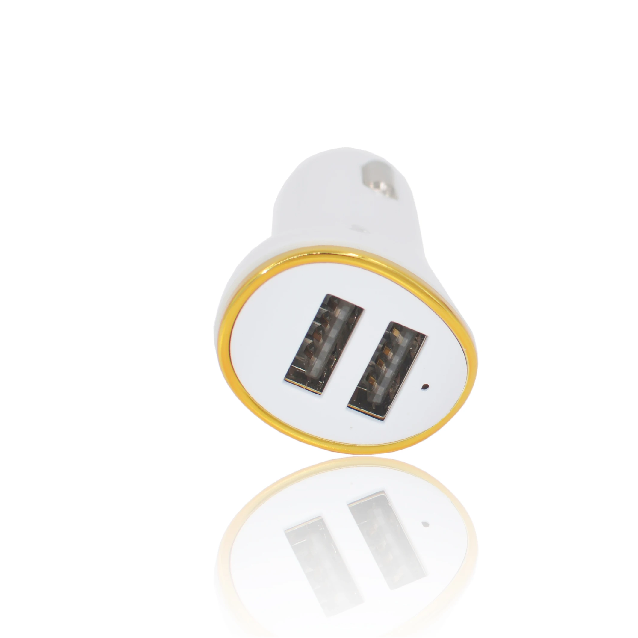 

5V3.1A fast charging gold plating Dual USB A car charging adapter mobile phone charger in car use wholesaler