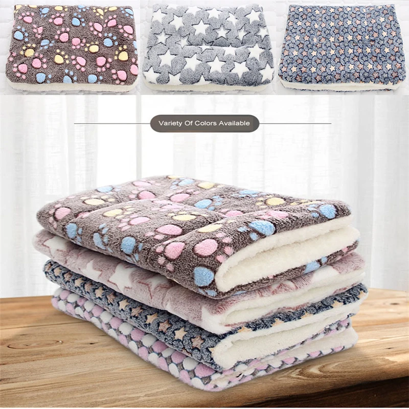 

Soft Bed Flannel Thickened Pet Sleeping Blanket Dog Cat Sofa Cushion Winter Warm Portable Coral Fleece Mat Cover