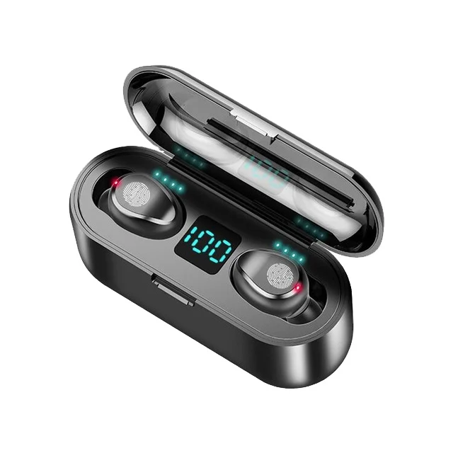 

Waterproof F9 Wireless Earphone Tws 5.0 Touch Control Led Power Display 2000mAh Audifonos Blue Tooth F9 In Ear Earbuds