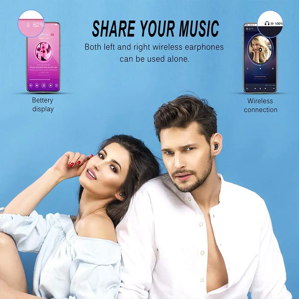 
mini Sport TWS earbuds portable charging case earphone game headphone 