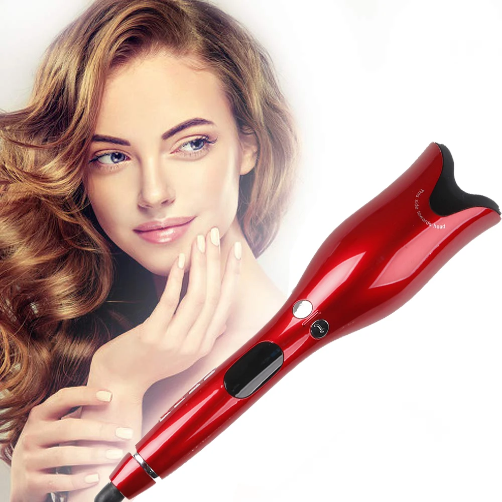 

Professional Hair Curler Curling Ceramic Curler Heating Smart Rotator Twisted Hair Roller Curler Auto Roll Iron Wave, Black+blue+red