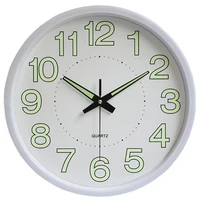 

Simple luminous plastic wall clock home decorative 12 inch quartz clock