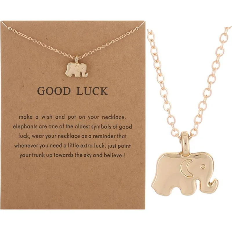 

Cute Design Gold Plated Elephant Pendant Necklaces Fashion Animal Choker Necklaces