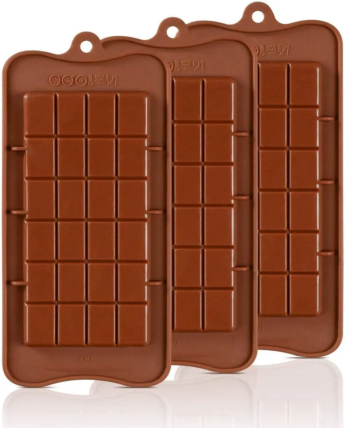 

Break Apart Chocolate Moulds Silicone Candy Molds Chocolate Molds Non-Stick Reusable DIY Baking Molds Candy Protein Energy Bar