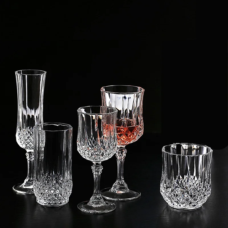 

Vintage Glassware for Wedding Champagne Flute WIne Glasses, Transparent hand made glassware
