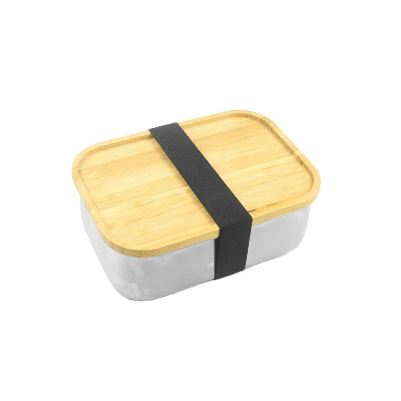 

Plastic Free Meal Prep Lunch Box Food Container with Bamboo Lid, Natural