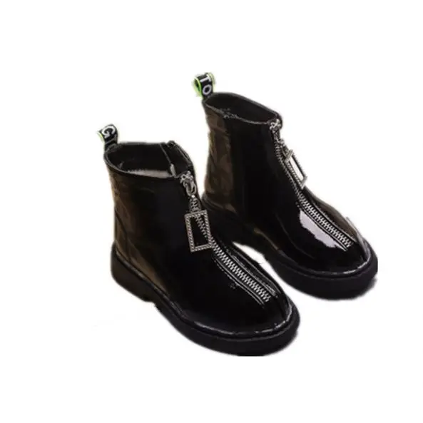 

Fashion Boots For Girls New Fashion Children Ankle Boots For Autumn And Winter, Black/beige