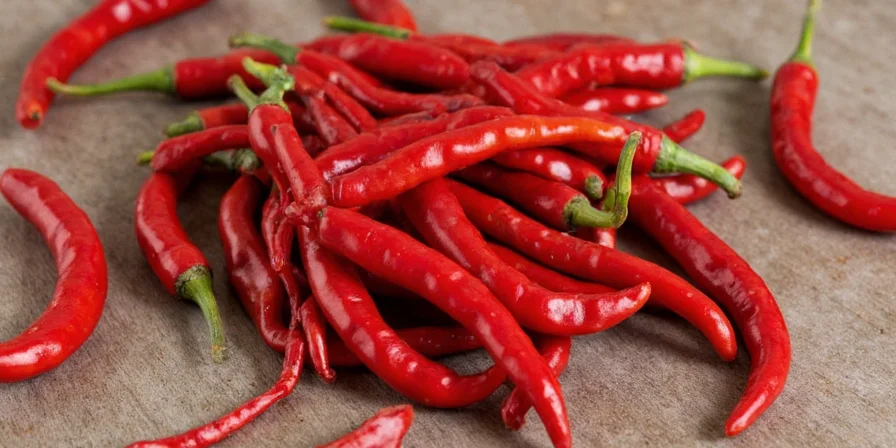 Toasting guajillo chiles in a skillet