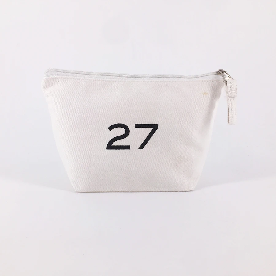 

cosmetic bag rigid makeup cotton canvas zipper makeup bag, Multiple