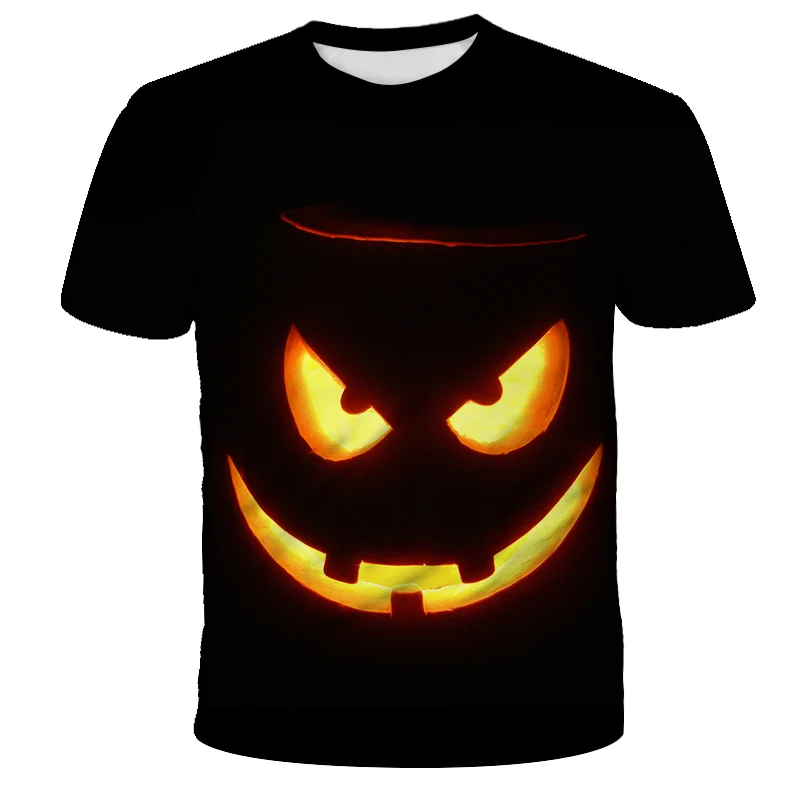 

Wholesale high quality halloween custom pattern logo sublimation 3d t shirt