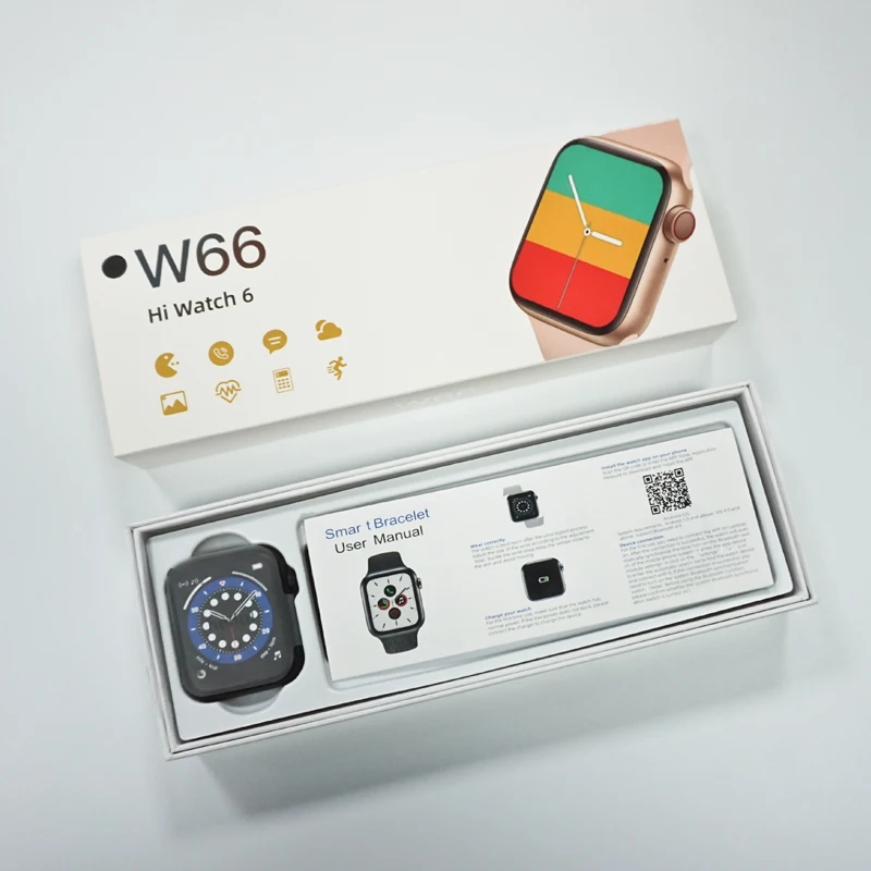 

W66 men high quality smart watch body temperature smart watch with call system camera android 6 series smart watches