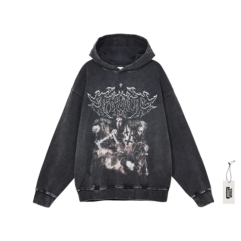 Solid Hooded Sweatshirt Jogger Pullover