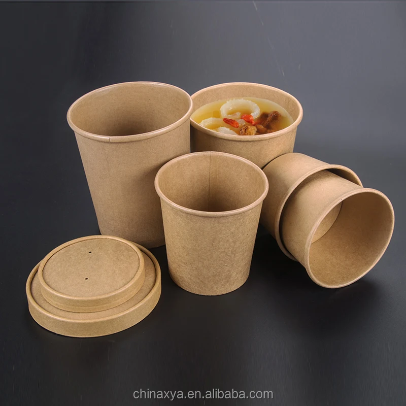 

food container greaseproof paper soup bowl with cover for porridge