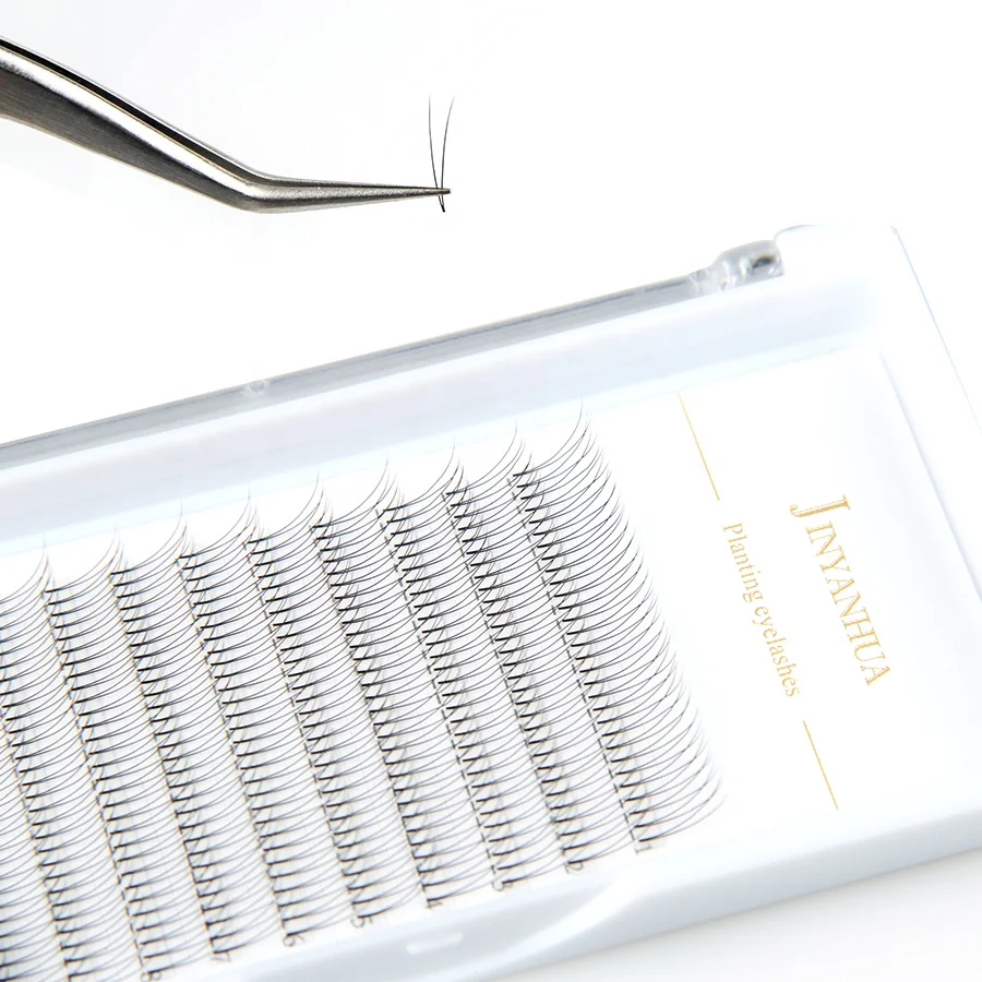 RTS natural soft 2D eyelashes fans  hand-made  premade volume fans eyelash extensions 360 bundles each tray premium mink eyelash