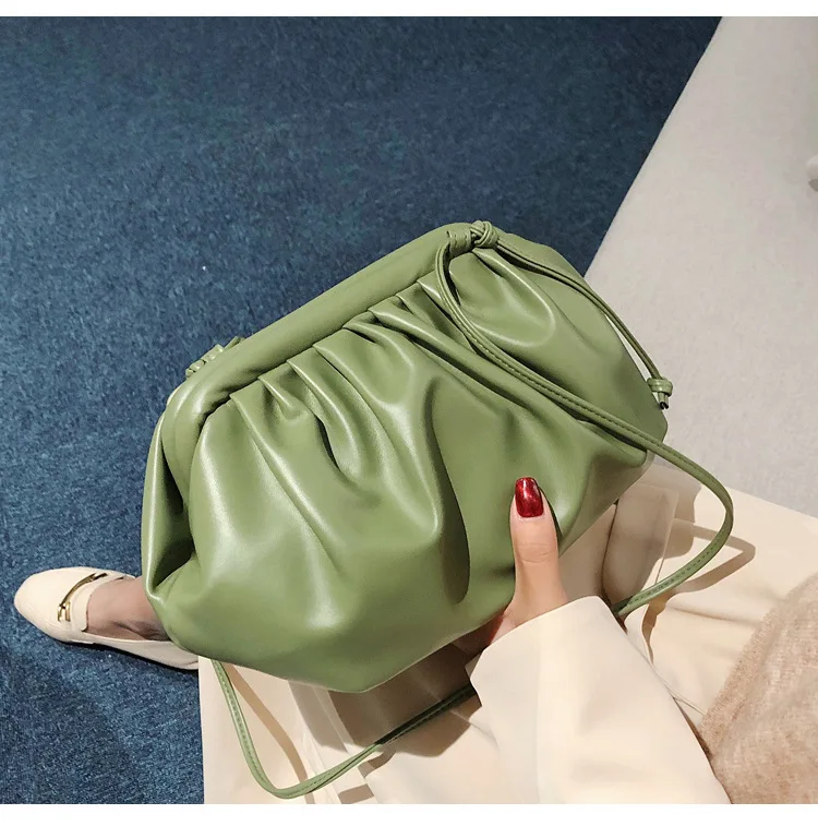 

Luxury Designer New Women Day Clutch Bag Pleated Dumpling Shoulder Messenger Bag Small Cute Lady Crossbody Handbag, Accept customized color