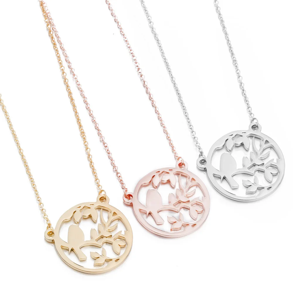 

Wholesale Fashion Simple Hollow Alloy Animal Pendant Necklace Ladies Stainless Steel Necklace, Picture