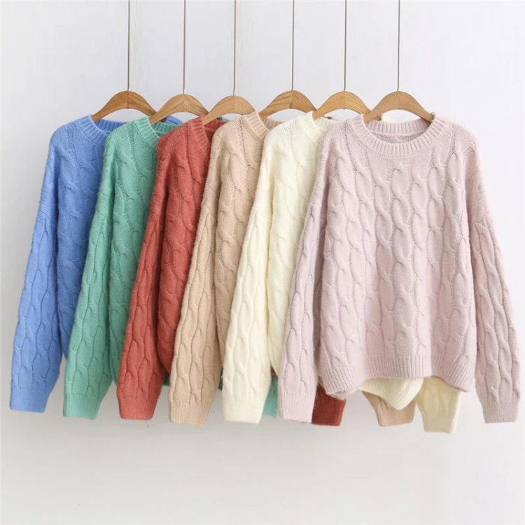 

Mix style mix color fashion women long-sleeved knitted sweaters Stock