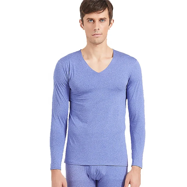 
Mens Winter Inner Wear Set Smooth Knit 3D Cut Assorted Color Thermal Shirt And Pant Long Johns With Open Fly 